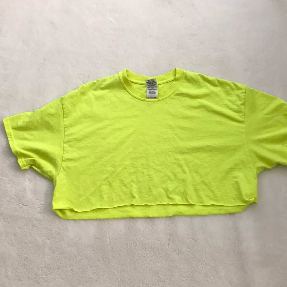 neon yellow/green crop top